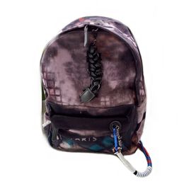 Graffiti rucksack catwalk Outdoor Casual Canvas Backpack Men women schoolbag exterior stereo zipper bags Colour Grey Apricot Black 225c