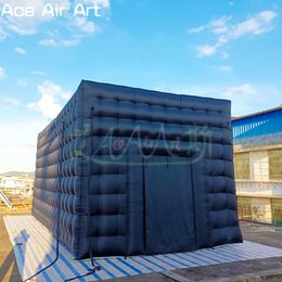 6x3x3 or Custom Black Inflatable Cube Tent Square with Free Air Blower for Family Gatherings or Advertising