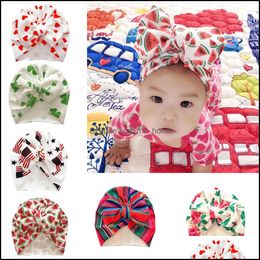 Caps Hats Europe Infant Baby Girls Hat Knot Headwear Child Toddler Kids Beanies Turban Big Bowknot Babies Colorf 9 Colors 15 Mxhome Dhsu2