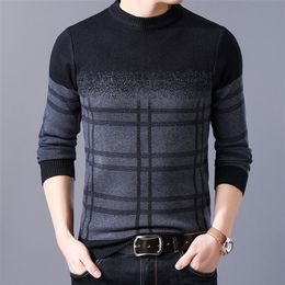 Mens Sweater Winter Autumn Round Neck Longsleeved Plain Stretch Pullover Seedlings Suitable for Fashionable Men Large 220817