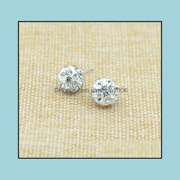 Stud Earrings For Women Fashion Jewellery China Copper With Platinum Plated 10Mm Ball Womens Drop Delivery 2021 Carshop2006 Dh2P6