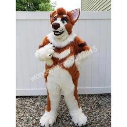 Performance Husky Dog Fox Mascot Costumes Carnival Hallowen Gifts Unisex Adults Fancy Party Games Outfit Holiday Celebration Cartoon Character Outfits