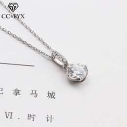 Pendant Necklaces Simple Pendants For Women Long Rhombus 1.25ct Cubic Zirconia Hollow Necklace Vortex Jewellery No Chain CCN264Pendant Necklac