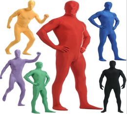 Solid Colour Catsuit Costumes Unisex full body Spandex suit Unitard tights Lycar zentai tage cosplay costume jumpsuit