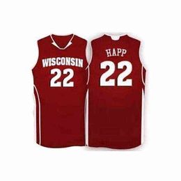 Wisconsin Badgers # 24 Bronson Koenig stitched basketball jersey 22 Ethan Happ jersey custom any size name and number XS-6XL vest Jerseys NC