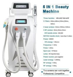 Import accessoires Multi-function IPL tattoo removal machine vascular pigment acne therapy laser 5 filters OPT tattoo/ acne/pigment/wrinkle/