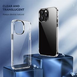 Clear Shock Pocket Tech Phone Case for iPhone 11 12 13 14 Pro Max XR XS Max 7 8 Plus TPU PC Shockproof Double Back Cover Shell