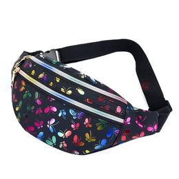 Fashion women waist bag multifunction waterproof sling pu fanny laser packs girls lady chest bags outdoor sport waistpack shoulder packet phone storage pouch