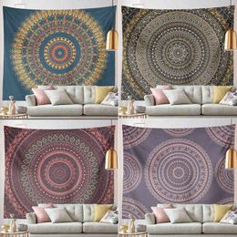 Digital Printing Mandala Tapestry Abstract Hanging Painting Bohemian Wall Background Cloth Home Decor Cladding J220804