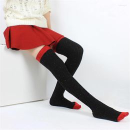 Wholesale- Autumn Winter Wool Socks Women Stockings Warm Fashion Thigh High Over The Knee Long Absorbent Breathable QR443