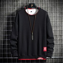 Men's New Hoodie 2022 Spring and Autumn Fashion Long Sleeve Sweatshirt Sweater Patchwork Letter Print Jogging Pullover Y220818