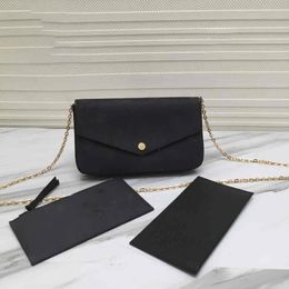 brand designer Women Messenger Leather handbag Shoulder Evening Bag high quality wallet coin purse card holders flower embossed patterns pu Leather dust bag 804a98