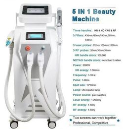 salon use Powerful 3000w machine New Double screen 4in1 IPL elight hair removal laser 5 filter OPT tattoo/ acne/pigment/wrinkle/vascular rem