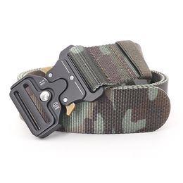 New Tactical Buckle Nylon Waist Belt Men Women Designer Hiking Camping Waistband Quick Drying Multifunction Accessories Outdoor Adjustable Belts