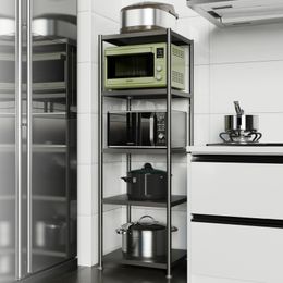 Kitchen Storage & Organisation Stainless Steel Slotted Shelf Floor Microwave Oven Cabinet Supplies Multilayer HouseholdKitchen
