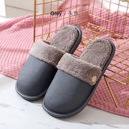 Winter-Baumwoll-Slipper für Herren, hochwertiges Zuhause, warm, wasserdicht, ruhig, bequem, weiche Sohle, eine Vielzahl von Farben, Sonderangebot