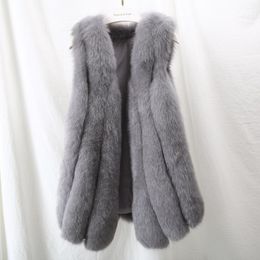 Women's Fur & Faux Luxury Real Coat 2022 Vest Winter Jacket Women Natural Outerwear Thick Warm Fashion Waistwear Brand LuxuryWomen's Women's