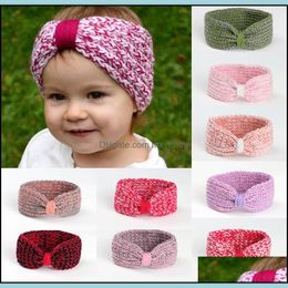 Hair Accessories Europe Fashion Infant Baby Knitted Headbands Girls Bands Childrens Mti Colour Knot Kids Headwraps 9 Colours Mxh Mxhome Dhxmi