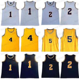 Chris Webber 4 NCAA Michigan College Basketball 2 Jorda Poole 5 Jalen Rose Jersey Juwan Howard 25 1 Charles Matthews Yellow Men Uniforms Spo