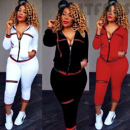 Women's Two Piece Pants 2Pcs Set Womens Tracksuit Sport Wear Sweat Suit Hoodie Sweatshirt Casual Autumn Long Sleeve O-Neck Plus SizeWomen's