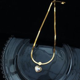 Titanium steel pendant necklace love fish tail bear peach heart snake bone chain temperament jewelry