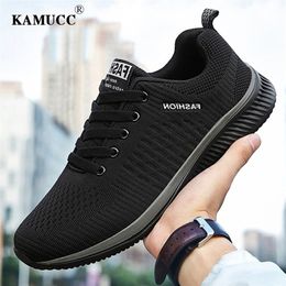 Men Sport Shoes Lightweight Running Sneakers Walking Casual Breathable Nonslip Comfortable black Big Size 3547 Hombre 220819