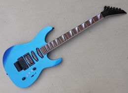 Metallic Blue Electric Guitar with Floyd Rose Rosewood Fretboard