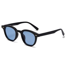 2022 New Sunglasses Women's Fashion Rice Nail Net Red Polarized Sunglass Men's Retro Round Frame Sun glasses