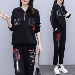 Women Two Piece Suit top and pants Casual Tracksuits Half Zipper Sweatsuits 2 Piece Set Hoodies Fall Winter Clothes 220819