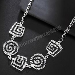925 Sterling Silver Hollow Thread Pendant Necklace For Women Fashion Wedding Party Charm Jewellery