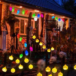 Strings 3.5M 96 LED Halloween Skull Curtain Light Ghost Decorative Lights Fairy Garland Outdoor Indoor DecorationLED