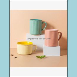 Mugs Tea Cute Coffee Espresso Mug Ceramic Design Reusable Water Yellow Home Garden Kubek Ceramiczny Kitchen Supplies Dl50 Carshop2006 Dhd4S