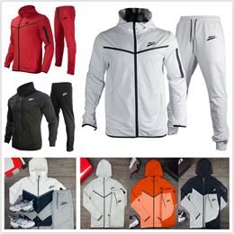 ince zip Tasarımcı erkek pantolon sportwear kadın teknoloji polar eşofman erkek uzun kollu ceket pantolon jogging yapan rahat eşofman bayan hoodies Joggers