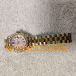 MP Maker Lady Watch 31mm 18K Gold Diamond Dial/Bezel Automatic Movement Mechanical 904L Stainless Steel Sapphire Women's Wristwatch