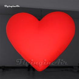 Personalised Inflatable Heart Hanging LED Balloon Red Lighting Air Blow Up Heart For Club Party And Wedding Decoration