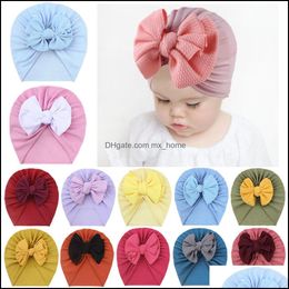 Caps Hats 15719 New Infant Baby Kids Bowknot Hat Children Soft Skl Cap Knot Turban Drop Delivery 2021 Baby Maternity Accesso Mxhome Dhomg