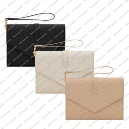Designer Fashion Caviar MATELASS Envelope Flap Clutch Bag Handbag TOTE Grain De Poudre Embossed Leather Cosmetic Bag Toiletry Bags TOP 5A 651030 Luxury Brand Wallet