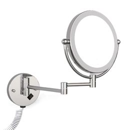 Compact Mirrors Wireless Charger Portable Led Makeup Mirror Wall Mounted Bathroom Magnifying With LightCompact