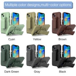 Shockproof Belt Clip Holster Kickstand Cases For iPhone 13 12 11 Pro Max Bracket Holder Stand Phone Covers Funda