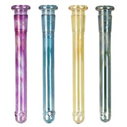 Cool Smoking Colorful Filter Tube Pyrex Thick Glass Bong Hookah Waterpipe Downstems Diffusers Portable Innovative Design Cigarette Holder Downstem DHL Free