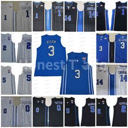 NCAA Kyrie Cam Reddish RJ Barrett Jayson Tatum Zion Irving Grayson Allen Ingram Williamson College Basketball Jersey White Black Stitched Je