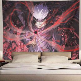 Home Decor Anime Tapestry Kawaii Room Bedroom Wall ation Carpets Witchcraft Tapiz ation Mural Gobelin J220804