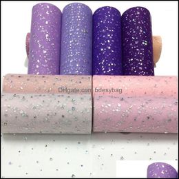 Party Decoration Glitter Sequin Tle Roll 10 / 25 Yard 15Cm Spool Tutu Birthday Wedding Organza Laser Diy Craft Decor Supplie Bdesybag Dh5Vu