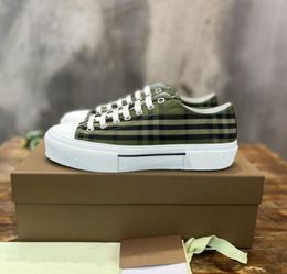 7A Print Checks Sneakers Vintage Check Canvas-Schuhe Gabardine Flats Schuh Bedruckter Schriftzug Plaid Kalbsleder-Trainer Running Snea