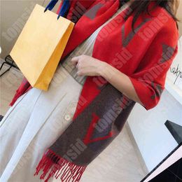 bai cheng Warm Cashmere Designer Scarves For Women Men Fashion Wool Scarfs Brand Old Flower Print Winter Luxury Scarfs Classic Soft Shawl Wrap