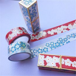 Gift Wrap Cherry Plum Blossom Lipstick Washi Tape Set Adhesive Decor DIY Scrapbooking Sticker Label Masking Tapes S081Gift
