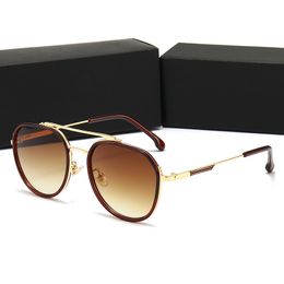 Round sunglasses designer luxury avant-garde 1028 square Metal sun glasses European and American personality and mens street hiking fashion sunglass original box