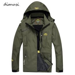 DIMUSI Men s Jackets Spring Autumn Casual Men Outwear Raincoat Waterproof Hooded Coats Male Breathable Bomber 4XL YA813 220819