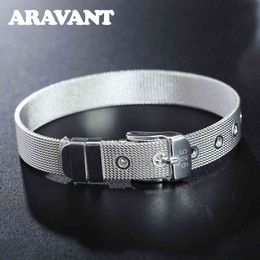 Bangle Designer 925 Silver 10mm Watch Chain Bracelet for Women Men Fashion Jewellery Accessories