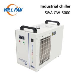 Will Fan S&A CW-5000 Industry Air Water Chiller for CO2 Laser Engraving Cutting Machine Cooling CNC Spindle 80W 100W 130W 150W Laser Tube